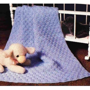 Easy CROCHET Baby Blanket PATTERN, Beginner Crochet Pattern, Easy Crochet Project, Baby Boy Girl Wrap Blanket Coverlet, pdf English Only