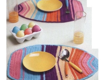 Easter Crochet Pattern PDF Instant Digital Easter Table Setting Download Decorative Placemat