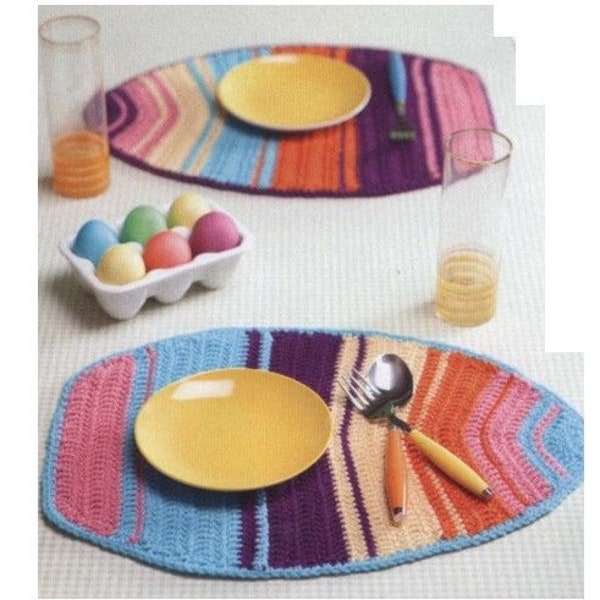 Easter Crochet Pattern PDF Instant Digital Easter Table Setting Download Decorative Placemat