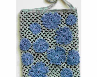 PATRÓN DE BOLSO DE CROCHET, Bolsos cruzados de malla, Bolso de crochet DIY, Bolso de flores de crochet, Bolso de mercado, Bolso de playa, Moda de festival, Descarga instantánea en PDF
