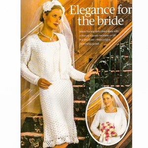Crochet Wedding Dress Pattern PDF Instant Two Piece Wedding Dress Pattern Download Ring Pillow