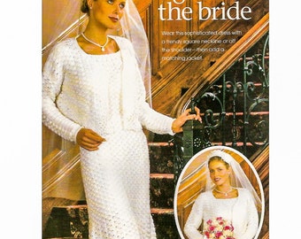 Crochet Wedding Dress Pattern PDF Instant Two Piece Wedding Dress Pattern Download Ring Pillow