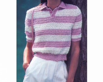PATRÓN DE GANCHILLO, Patrón de polo, Top de crochet para mujer, Patrón de top de crochet para mujer, Patrón de crochet para polo de mujer, Descarga instantánea en PDF