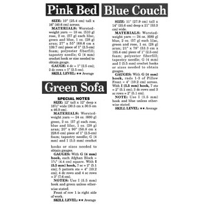 3 CROCHET PATTERNS, Cat Pet Couch Bed Sofa, pdf Designer Pets Cat Bed, Small Dog Bed Crochet Pattern, Shaped Pet Bed Crochet Pattern image 2