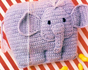 Elephant CROCHET PATTERN - Crochet Elephant Pillow Pattern - Easy Elephant Crochet Pattern - pdf Pattern - pdf instant digital