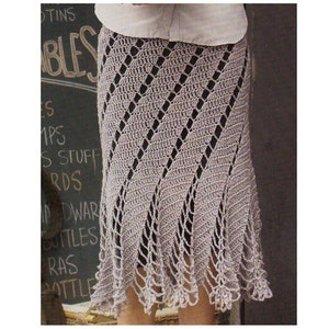 Modèle de jupe au crochet PDF Modèle de jupe midi numérique instantané Télécharger la jupe au crochet