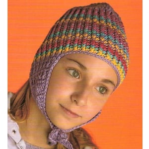 Earflap Hat CROCHET PATTERN, Ski Cap Crochet Pattern, Winter Ski Hat Pattern, Crochet Hat Pattern for Toddlers, Teen&#39;s Hat pdf, English Only