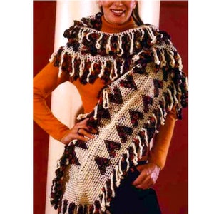 CROCHET Scarf PATTERN - Fringed Scarf Pattern - Chunky Crochet Scarf Pattern - pdf instant digital - Vintage Crochet Pattern