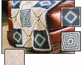 Granny Square Blanket PATTERN, Throw Blanket Pattern, Chunky CROCHET Blanket, Textured Blanket, Bobble Throw, pdf Pattern Instant Download