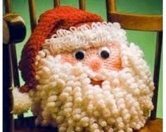 Christmas CROCHET PATTERN, Crochet Santa Claus Pattern, Vintage Crochet Pattern Santa Faces Father Christmas, Crochet Gifts pdf English Only