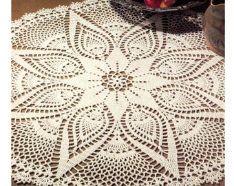 Doily CROCHET PATTERN, Vintage Crochet Pattern Pineapple Doily, Table Center, pdf Crochet Pattern, Home Decor Doily, Instant Download