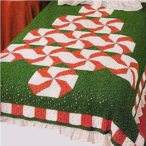 CROCHET Christmas Blanket PATTERN, Crochet Christmas Tree Pattern, Pine Tree Crochet DIY, Home Decor, Throw Afghan Pattern, pdf English Only