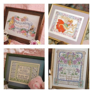 Vintage Cross stitch pattern book Bible verse cross stitch pattern Antique Alphabet Sampler PDF Instant Digital Download
