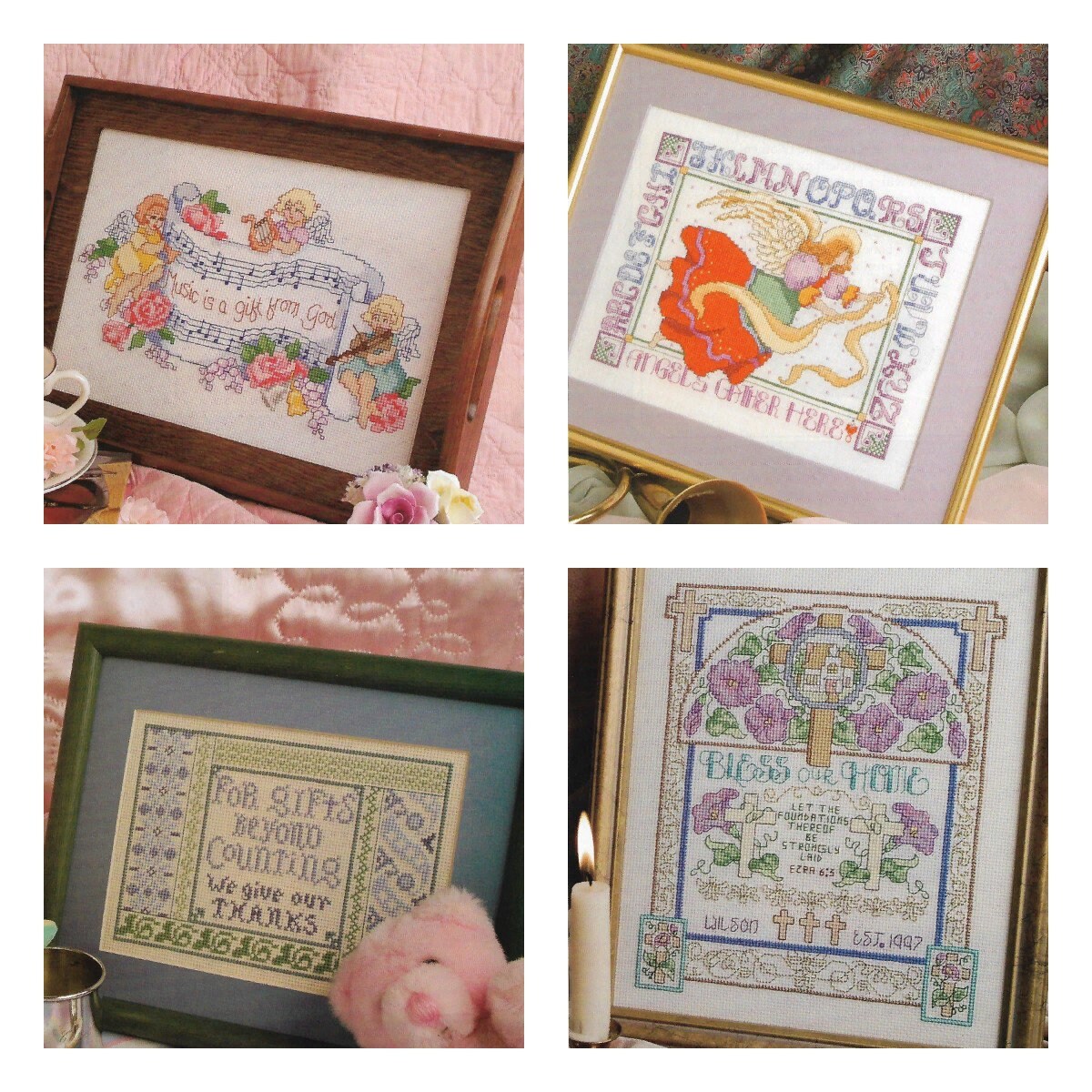 Vintage Cross Stitch Pattern Book Bible Verse Cross Stitch Pattern