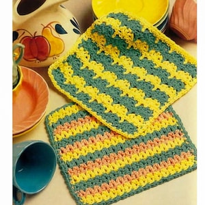 Dishcloth CROCHET PATTERN, Easy Crochet Dishcloth Pattern, Simple Crochet Dishcloth, Washcloth, Kitchen Crochet, pdf Instant Download