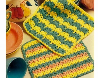 Dishcloth CROCHET PATTERN, Easy Crochet Dishcloth Pattern, Simple Crochet Dishcloth, Washcloth, Kitchen Crochet, pdf Instant Download