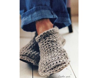 Crochet Slippers Pattern PDF Instant Digital Slippers Pattern Download Foot Warmer