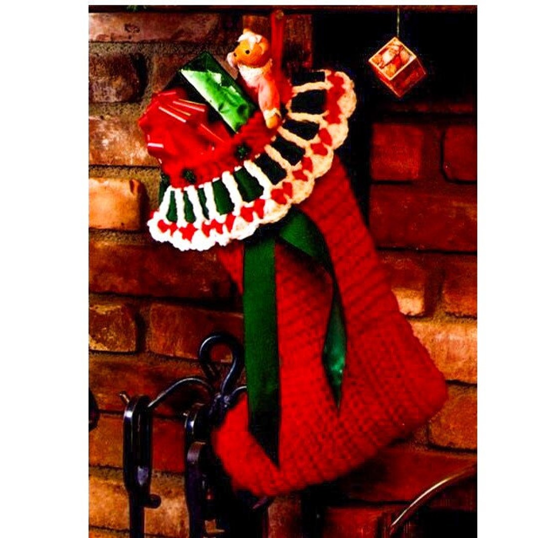 Christmas Stocking PATTERN - CROCHET Pattern Christmas - Pdf Vintage ...