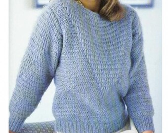 CROCHET PATTERN, Classic Crochet Sweater Pattern, Womens Crochet Sweater Pattern, Women crochet pattern, pdf Download