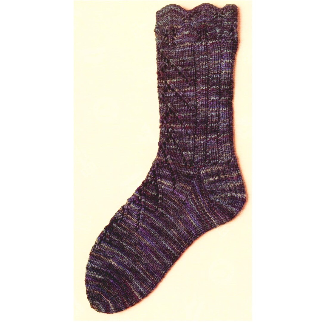 Simple Sock KNITTING PATTERN, Autumn Socks Pattern, Guide to Knitting ...