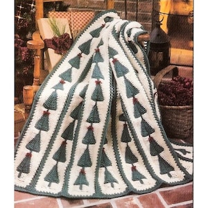 Vintage Christmas CROCHET PATTERN, Christmas Afghan Throw, Holiday Home Décor, Bedspread, Cover, Throw, Christmas, Instant pdf Download