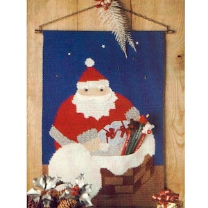 Crochet wall hanging - PDF PATTERN - Wall hanging pattern - Wall Santa pattern - Crochet decor - Crochet Santa - Christmas décor