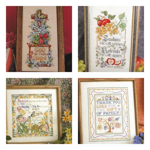 Vintage Cross Stitch Pattern Book Bible Verse Cross Stitch Pattern