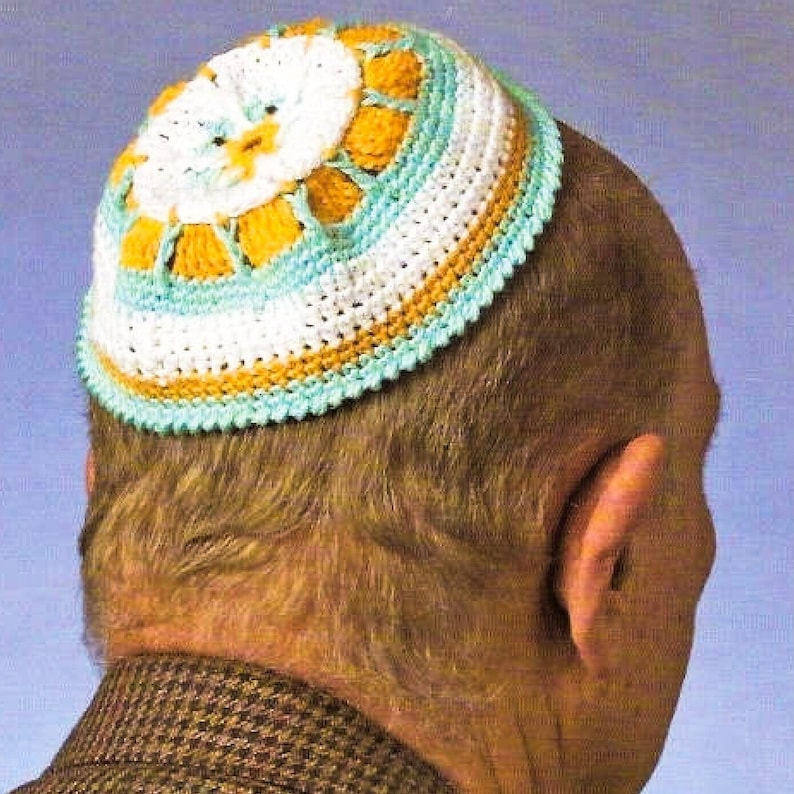 Kippah Crochet Pattern PDF Instant Digital Crocheted Yamulka Download