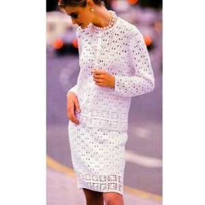 Crochet Skirt Patterns PDF Instant Digital Skirt Cardigan Suit Download Vintage Crochet Patterns