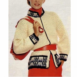Cropped Cardigan CROCHET PATTERN, Mosaic Crochet Pattern, Sweater Pullover for Women, Autumn Wear, Cute Cropped Cardigan, pdf Download