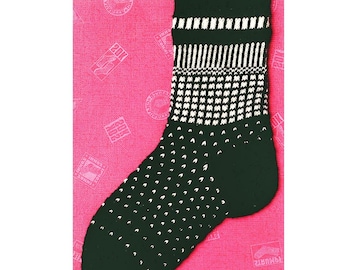 Tutorial para TEJER CALCETINES, Cómo tejer calcetines PATRÓN, Patrón de calcetines, Patrón de calcetines en blanco y negro, Tejido rápido, pdf Solo en inglés