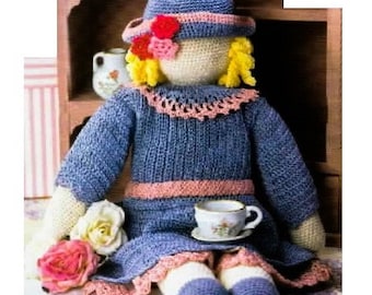 Waldorf Doll Vintage Crochet Pattern - Baby Doll Crochet Patterns - Doll Pattern PDF - Retro Crochet Patterns