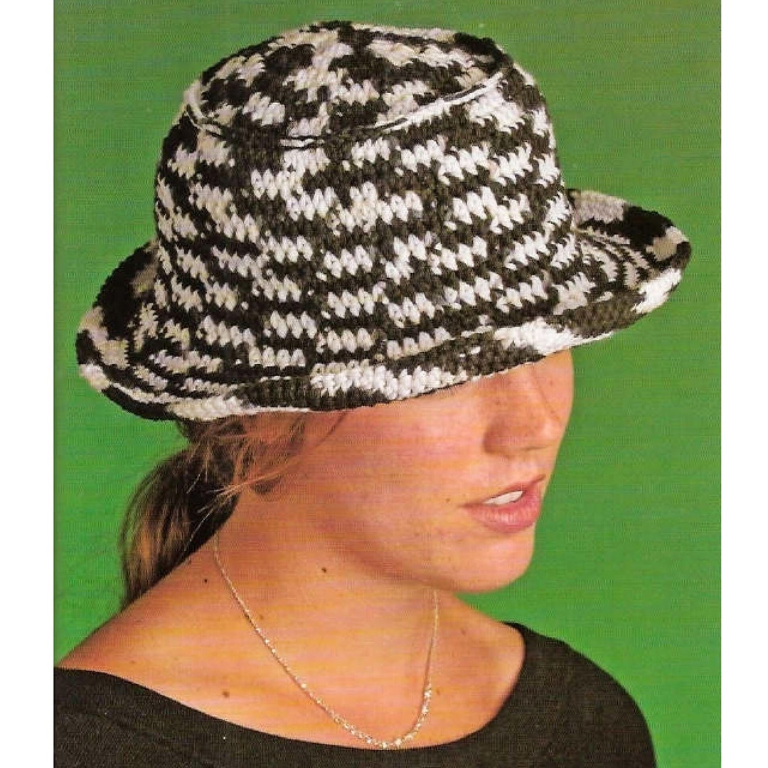 CROCHET Womens Hat PATTERN - Retro Crochet Patterns - Vintage Crochet ...