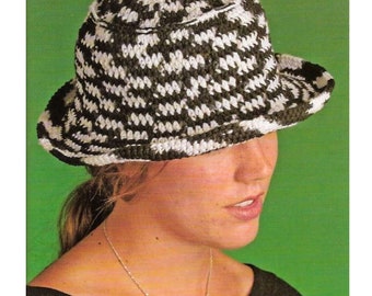 CROCHET Womens Hat PATTERN - Retro Crochet Patterns - Vintage Crochet Pattern - Crochet Pattern pdf - PDF instant digital