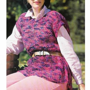 Vest PATTERN Women, CROCHET Sweater Vest Pattern, Womens Crochet Waistcoat Crochet Pattern, pdf Ladies Crochet Vest, Instant Digital