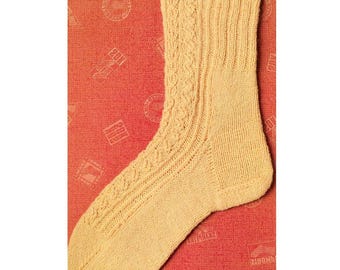 Socks KNITTING PATTERN, Instructions, Basic Socks Light, Sock Knitting how-to, Vintage Knitting, Handmade Socks, Gift, pdf English Only