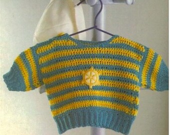 Beginner CROCHET PATTERNS, Baby Sweater Crochet Pattern, New Born Baby Sweater, Beginner Sweater, Simple Crochet Tutorial, pdf, English Only