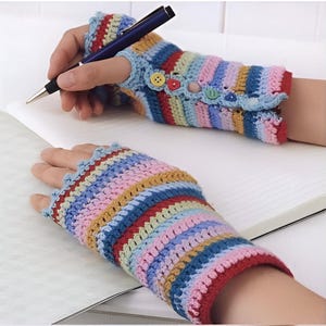 Crochet Pattern Fingerless Gloves PDF Instant Digital Patterns Crocheted Download Crochet Pattern Gloves