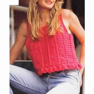 CROCHET Tank Top PATTERN, Square Neck Tank Top, Summer Top, Diy Crochet Singlet, Beach cover-up, Tank Top pdf, Festival Top Instant Download