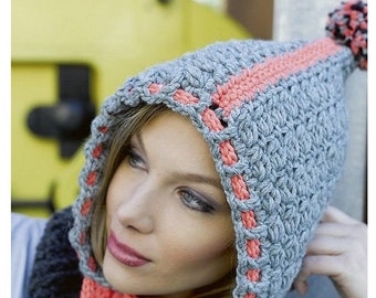 Hooded Cowl Crochet Pattern PDF Instant Digital Crochet Cowl Patterns Download Crochet Cowl Scarf