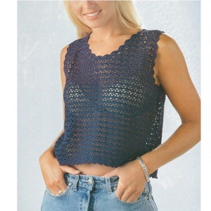 CROCHET PATTERN - Crochet Top Pattern - Women Crochet Pattern - Crop Top Pattern - Beach Cover-up - Festival Top - Lace Top - Size Medium