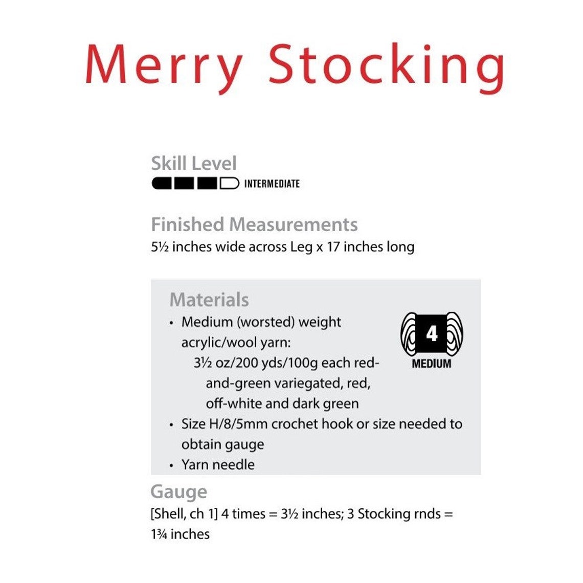Crochet Christmas Stocking Pattern PDF Instant Digital Christmas ...