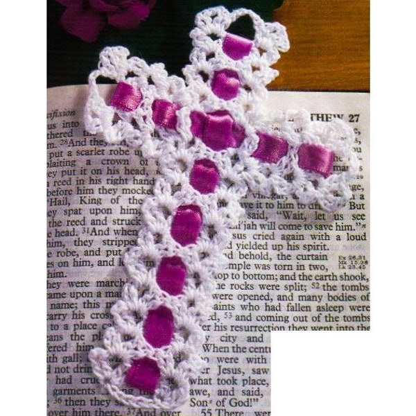 Easter Crochet PATTERN - Crochet Bookmark Pattern - Easter Cross Vintage Pattern Crochet - Pattern Retro