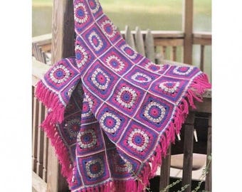 Crochet PATTERN for BEGINNERS, Crochet Granny Square, Crochet Pattern Blanket, Crochet Pattern Granny Square, Download pdf, English Only