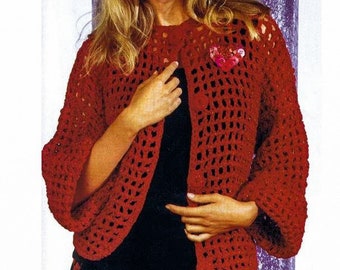 CROCHET PATTERN, Beginner Cardigan from Rectangle, Easy Sweater, Women's Baggy Crochet Sweater Pattern, Cardigan, Crochet Coat Jacket