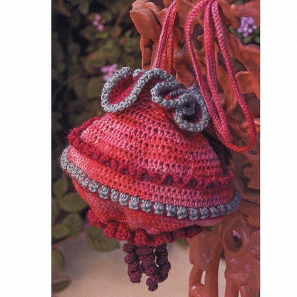 Drawstring Bag PATTERN, Handbag CROCHET Pattern, Crossbody Handbag Pattern, Circular Purse, Round Purse, Crochet Purse, Crochet Boho Handbag