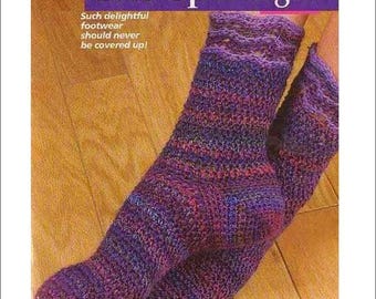 CROCHET PATTERN, Crochet sock Pattern, Ladies Sock Pattern, Slipper Socks for Adults, Instant Download pdf, Crochet Tutorial, English Only