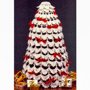 CROCHET Christmas Tree PATTERN - Crochet Christmas Trees - Holiday Centerpiece Pattern Crochet - Vintage Crochet pdf - pdf instant digital