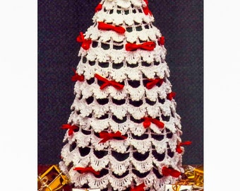 CROCHET Christmas Tree PATTERN - Crochet Christmas Trees - Holiday Centerpiece Pattern Crochet - Vintage Crochet pdf - pdf instant digital