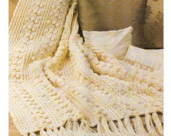 PATRÓN AFGANO A GANCHILLO, Patrón de manta a crochet, Manta de pescador, Manta con flecos, Patrón afgano, Patrón de manta, Crochet, pdf Descargar